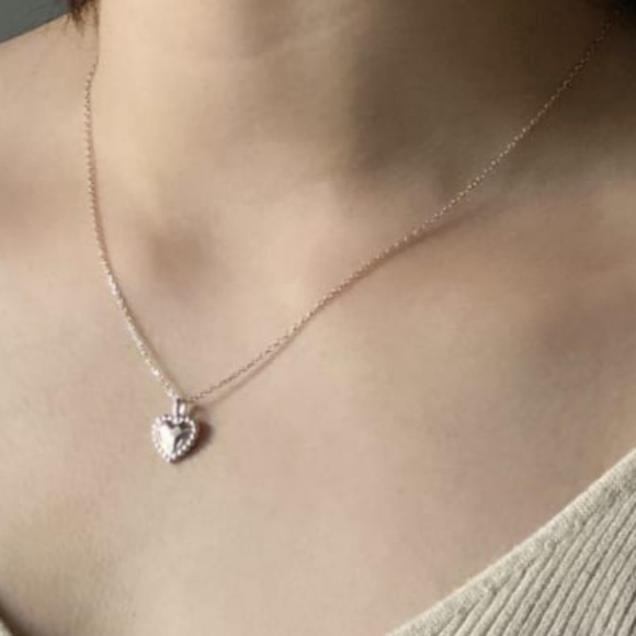 Sterling Silver Heart/Love Gold Plated Necklace - Picture 9 of 9